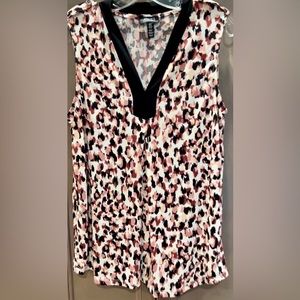JNY Jones New York Medium Leopard Print Sleeveless Blouse, EUC
